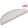 Laiptų kilimėliai Lipni Sisal-Look 30 vnt 56x17x3 cm Platina
