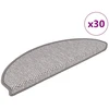Laiptų kilimėliai Lipni Sisal-Look 30 vnt 65x21x4 cm Platina
