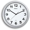 Maul Wall, Quartz clock, Circle, Sidabrinis, Baltas, Plastic, AA (9053595)