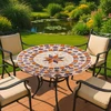 Maximex Garden tablecloth with elastic for round table, mosaic, Ø 85-105 cm