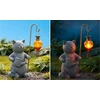 Maximex Saulės energija varomas žibintas-katė su šviečiančiu LED balionu, 26,5 x 16 cm