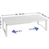 Maximex Easy Virtuvinės spintelės lentyna ant kojelių, metalinis užpildas patogiam laikymui - reguliuojamas plotis, 30-54 x 25 x 15 cm