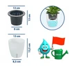 Maximex Trijų vazonų su laistymo sistema rinkinys, Ø 13 cm