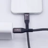 Maxlife MXUC-11 magnetinis laidas USB-C – Lightning 1,0 m 27W juodas nailoninis