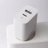 Maxlife MXTC-06-20AC PD QC įkroviklis 1x USB-C 1x USB 20W baltas + USB-C – Lightning laidas 20W