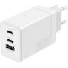 „Maxlife MXTC-08-65ACC PD QC“ įkroviklis 2x USB-C 1x USB 65W baltas