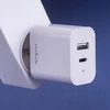Maxlife MXTC-06-25AC PD QC įkroviklis 1x USB-C 1x USB 25W baltas