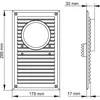 Maxpol Tinklelis absorberiui su tinkleliu 175x295mm fi120mm balta - 128