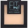 Maybelline MAY FIT ME MAT&amp;POREL.PWD NU 104 Soft Iv see raudona 1