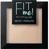 Maybelline Fit Me Matte & Poreless Powder 105 Natural veido pudra 1