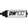 DeatschWerks DW100 kuro siurblys su užrašu