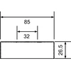 „McAlpine“ 32 mm chromuota apyrankė (WALLFLANGE-CP32)