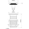 McAlpine Glasgow 5 / 4 "didelis chromas automatiškai spustelėjus kamštį (CWU60- CB)