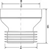 McAlpine WC jungtis tiesiai 110mm 90 ° WC-CON1