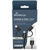 MediaRange 3-in-1 kabelis micro USB, USB-C ir Lightning