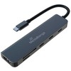„MediaRange HUB USB-C 6 in 1“ daugiaportinis adapteris, sidabrinis