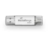Pendrive MediaRange 3.2 Gen 1 USB-A ir USB-C 512GB Sidabrinė (MR940-1)