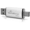 Pendrive MediaRange 3.2 Gen 1 USB-A i USB-C 512GB Sidabrinė (MR940-1)