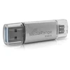 Pendrive MediaRange 3.2 Gen 1 USB-A i USB-C 512GB Sidabrinė (MR940-1)