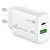 Įkroviklis MediaRange GaN 1 USB-A 1 USB-C 25W (MRMA112-2)