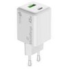 Įkroviklis MediaRange kroviklis GaN Szybkie ładowanie 1x USB-A 1x USB-C 45W (MRMA113-2)