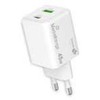 Įkroviklis MediaRange kroviklis GaN Szybkie ładowanie 1x USB-A 1x USB-C 45W (MRMA113-2)