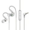 MEE garso ausinės MEE Audio M6-R3 Sportinės į ausis įdedamos ausinės su nuotolinio valdymo pulteliu, IPX5 - Clear