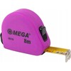 Mega Miara Matavimo juosta ritinėlyje, 8 m / 25 mm, 2 kamšteliai, PVC, minkšta