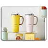 Mellow Yellow BUYDEEM termo puodelis su šiaudeliu 700 ml, modelis DS57, spalva rožinė