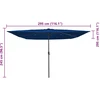 Sodo skėtis 295 x 295 x 245 cm Poliesteris ir plienas Azurblau