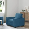 Sofa-kėdė, mėlyna, 100x78x84 cm, aksomas