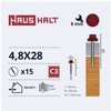 Haushalt „Memorysolution“ savisriegis 4,8x28 mediena + EPMD RAL3011 15 vnt.