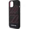 Mercedes AMG AMHMP15M23SSPK Apple iPhone 15 Plus / 14 Plus 6.7″ juodos spalvos kietas dėklas with Silicone Large Rhombuses Patter