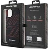 Mercedes AMG AMHMP15S23SSPK Apple iPhone 15 / 14 / 13 6.1″ juodos spalvos kietas dėklas with Silicone Large Rhombuses Pattern and