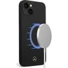 Mercedes MEHMP14MSILBK Apple iPhone 14 Plus / 15 Plus 6.7″ juodos spalvos kietas dėklas Silicone Line MagSafe