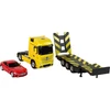 Žaislinis vilkikas R/C Mercedes-Benz su priedais Rastar, geltonas