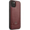 Mercedes MEHCP15SARMRE Apple iPhone 15 / 14 / 13 6.1″ Raudona kietas dėklas Leather Urban Bengale