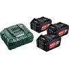 Akumuliatorius Metabo 18 V; 4,0 Ah; Li-ion; 3 vnt. + pakrovėjas Metabo ASC 30-36