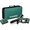 Šakų genėjimo grandininis pjūklas Metabo MS 18 LTX 15; 18 V; 1x2,0 Ah akum.; 15 cm juosta