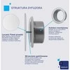 Difuzorius Europlast DMT100, balta, 100 mm
