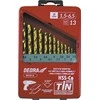 Grąžtas Dedra Rinkinys metalui HSSkobaltasTiN 13 vnt 135