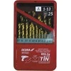 Grąžtas Dedra Rinkinys metalui HSSkobaltasTiN 25 vnt 135