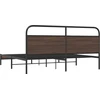 Lova Lovos rėmas be čiužinio, rudas ąžuolo, 183x213cm, metalas