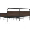 Lova Lovos rėmas be čiužinio, rudas ąžuolo, 183x213cm, metalas