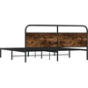 Lovos rėmas be čiužinio, dūminio ąžuolo, 200x200cm, metalas