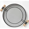 Metalinis padėklas su rankenomis, tinklelio struktūra, Ø 48 cm, juodas, ZELLER