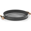 Metalinis padėklas su rankenomis, tinklelio struktūra, Ø 48 cm, juodas, ZELLER