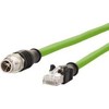 Metz Connect Metz Kabelis połączeniowy CONNECT M12 męski-RJ45 męski, 8-stykowy kodowany X, 2 m (142M2X15020)