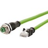 Metz METZ CONNECT M12 moteriškos-RJ45 vyriškos jungties jungiamasis kabelis, 8 kontaktų, X kodavimas, per 1 m