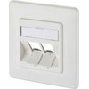 Metz METZ CONNECT Keystone jungiamoji dėžutė 2 jungčių tuščia balta